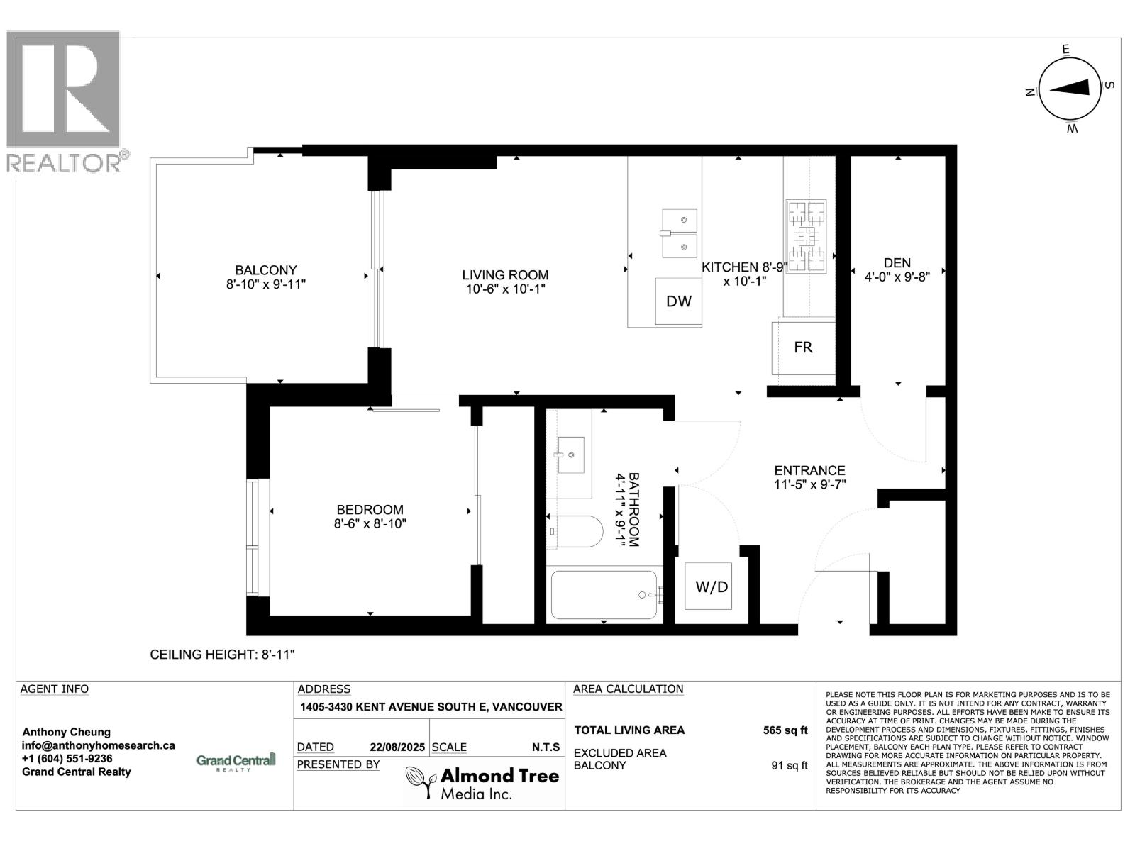 1405 3430 E KENT AVENUE, Vancouver