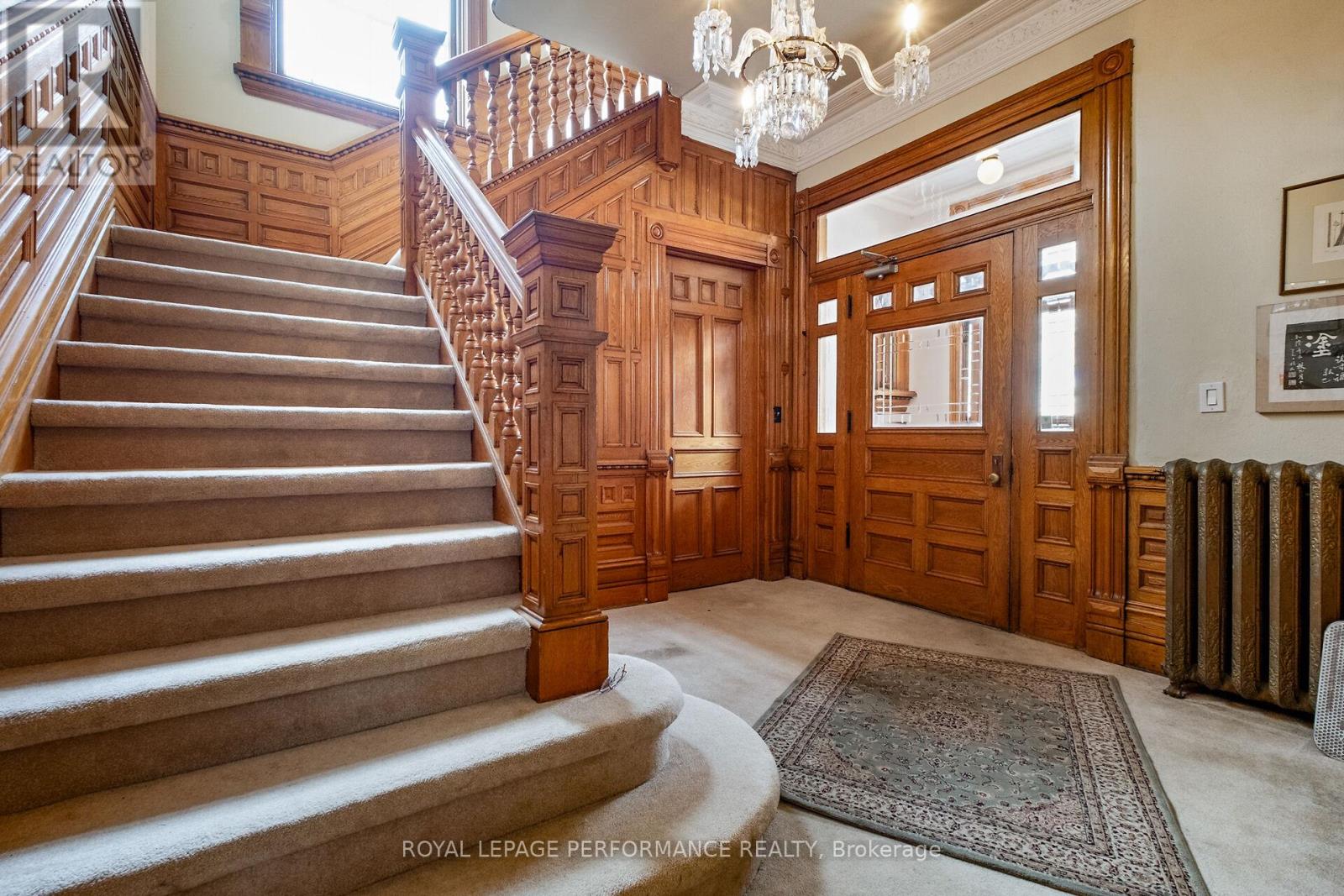 Ground fl. main entrance, wide stairs to 2nd floor