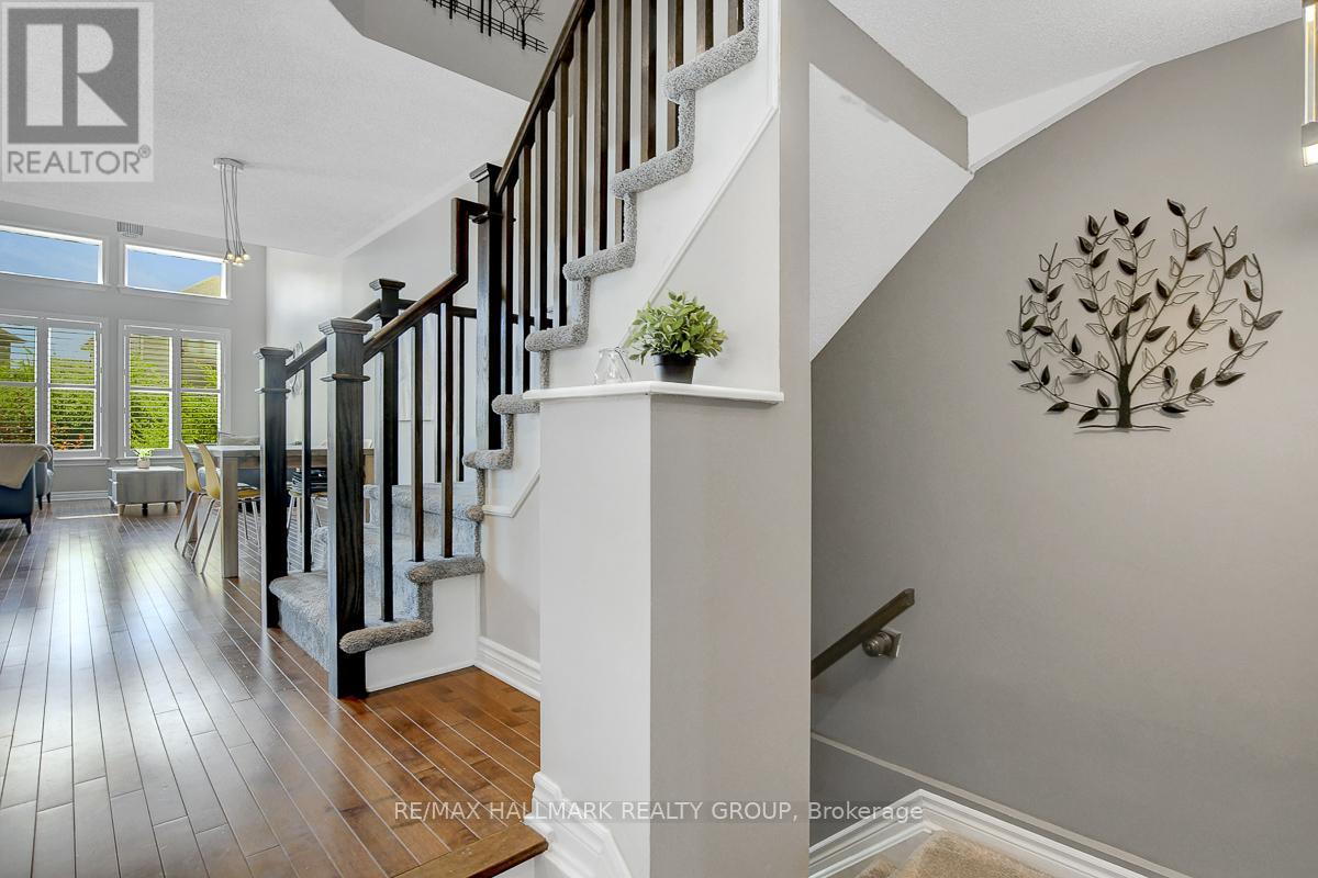 Attractive staircase and segue to lower level