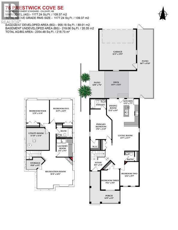 Single Family House Bungalow for Sale in  Prestwick Cove SE McKenzie Towne Calgary 