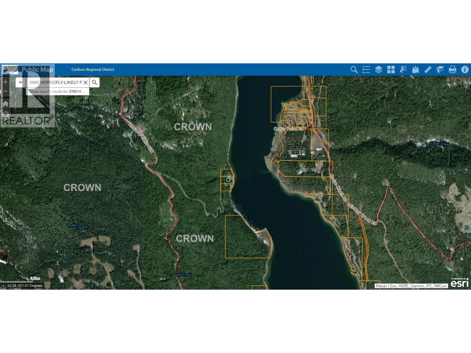 5980 HORSEFLY-LIKELY FOREST SERVICE ROAD, Likely