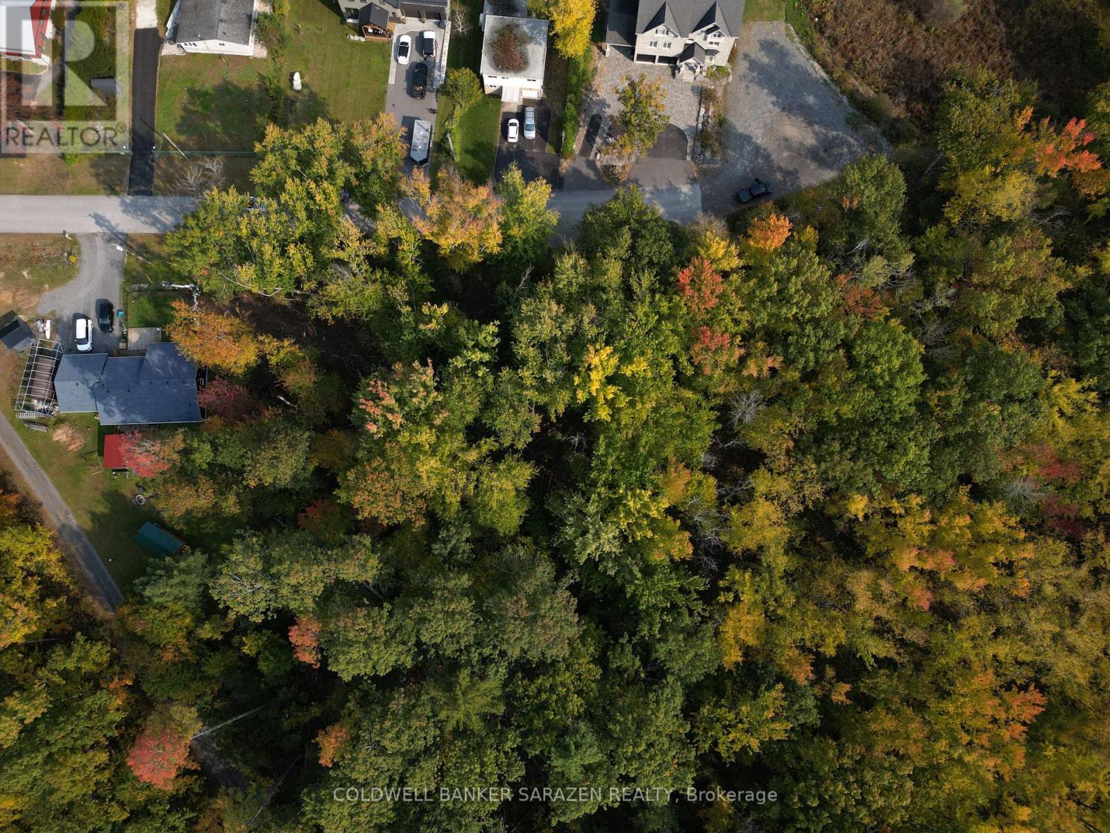 Overhead shot of west end of property