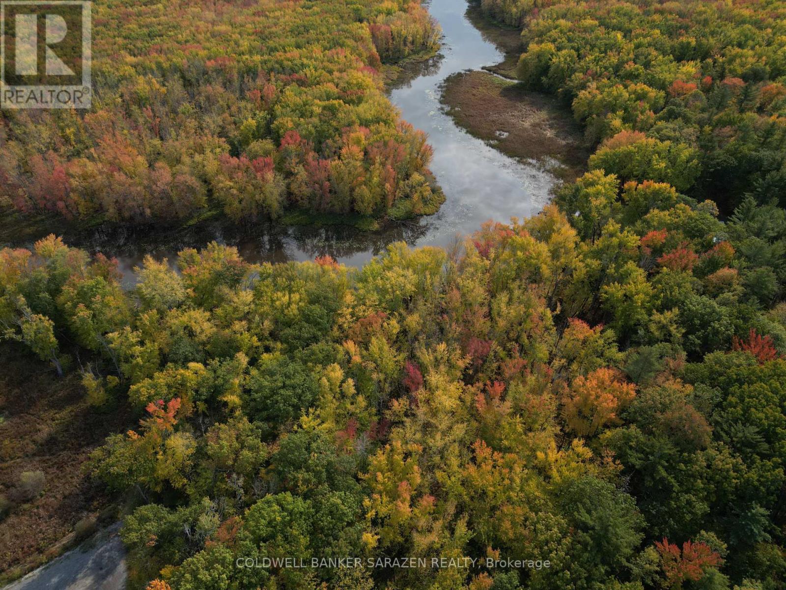 Overhead shot showing Constance Creek