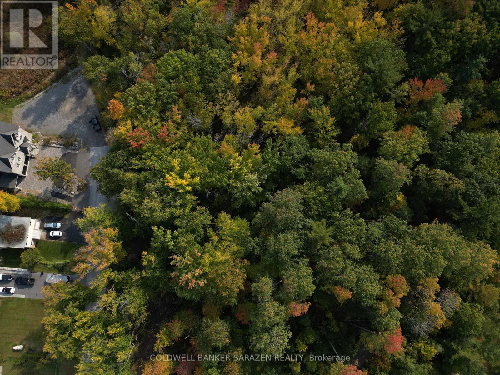 Overhead shot of west of property