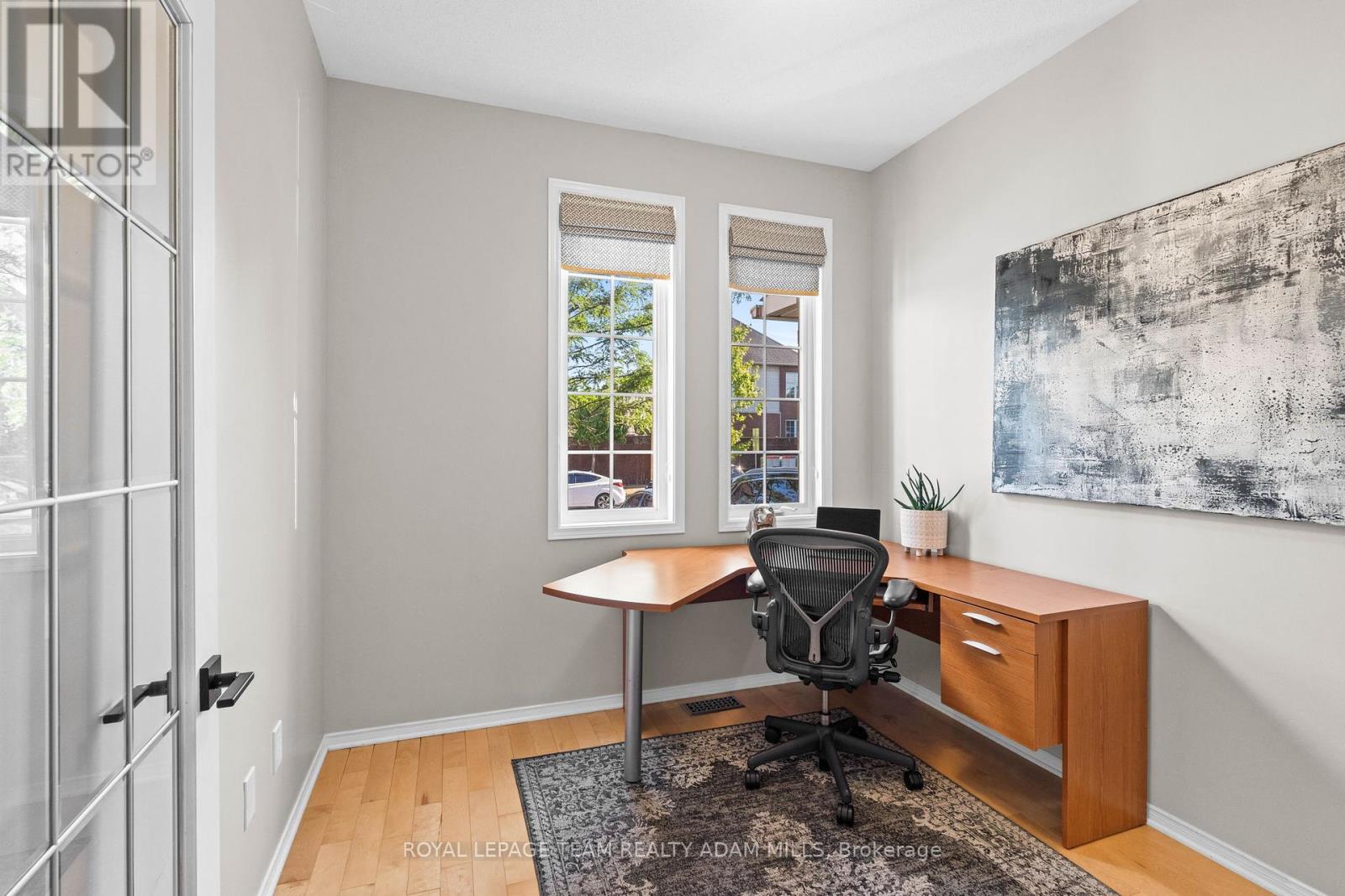 Bright home office at the front of the home