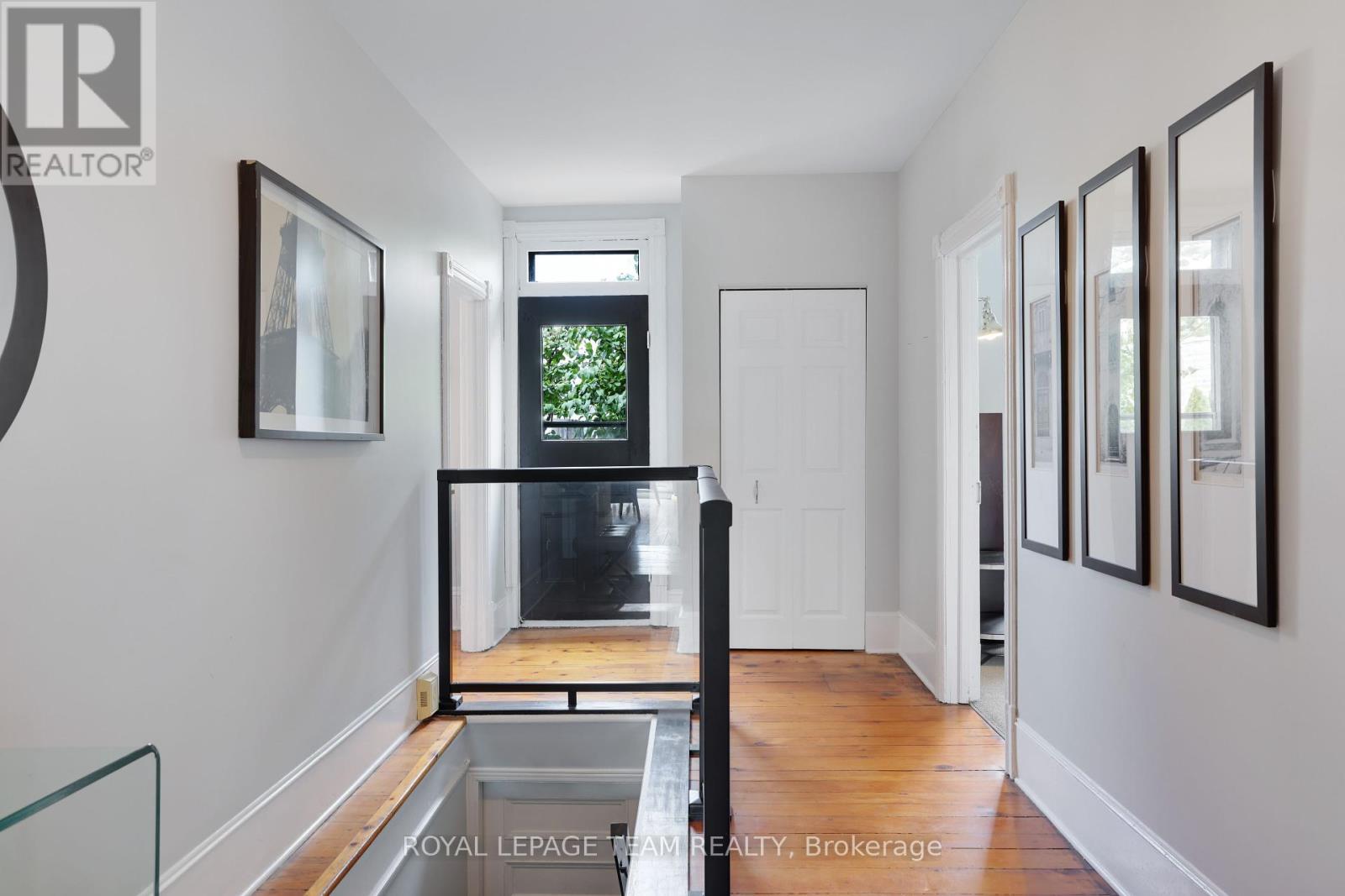 Upper apartment is chic and sophisticated.