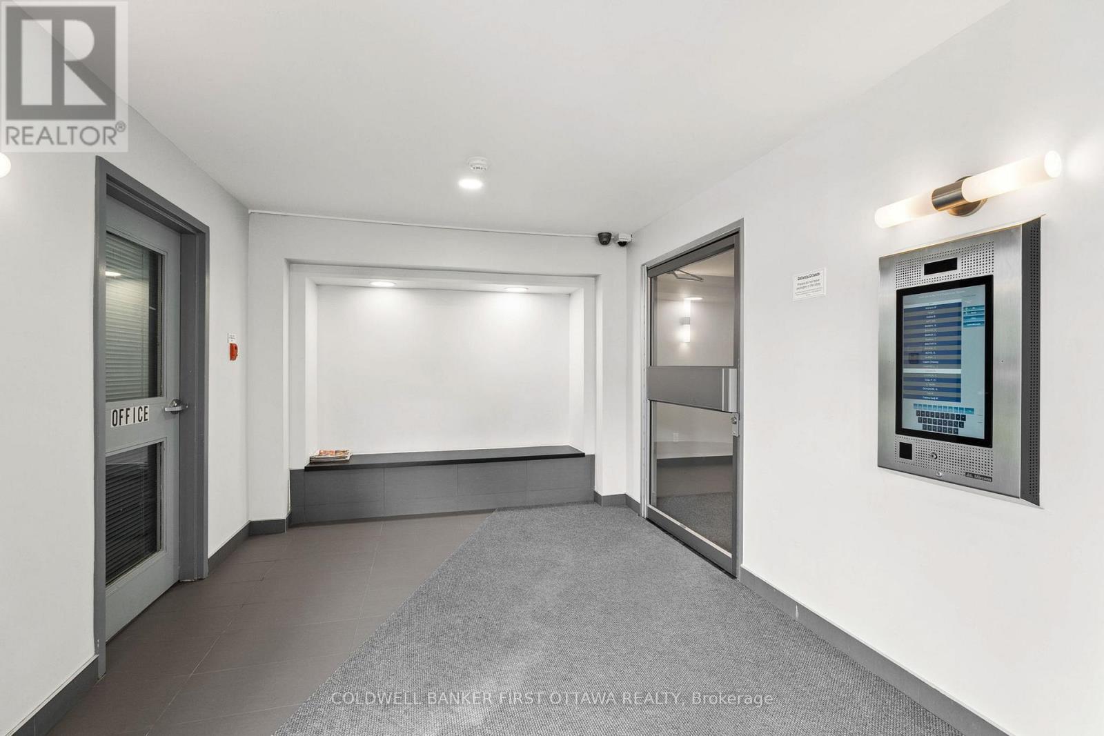 Secured main entrance & building office.