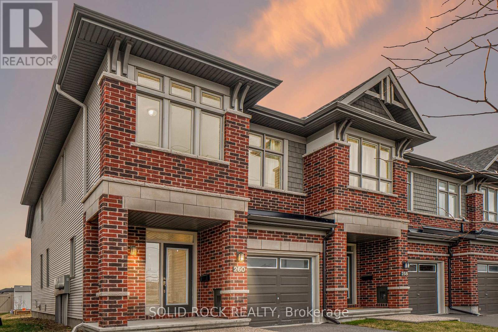 End unit townhouse with garage