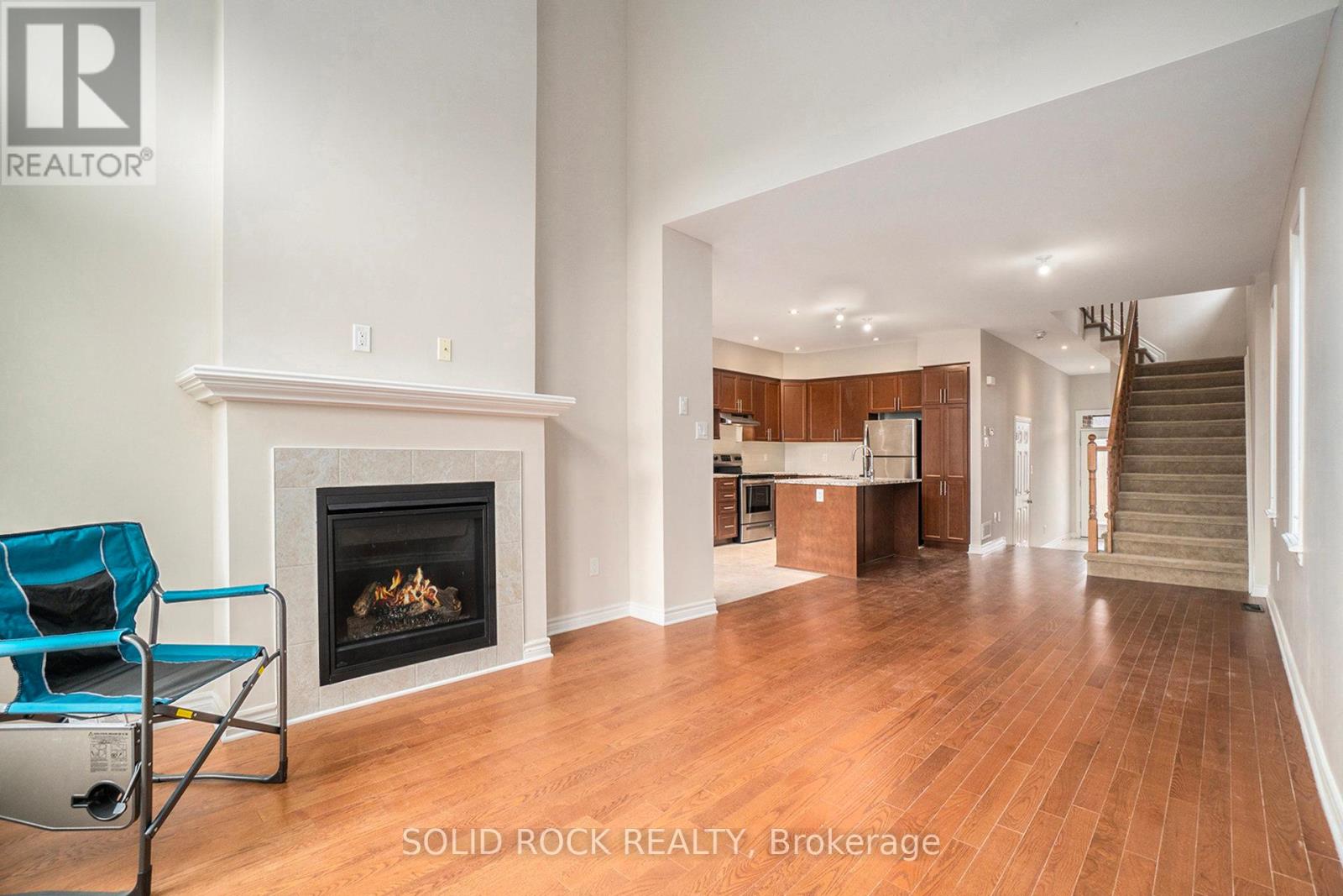 Living room with gas fireplace