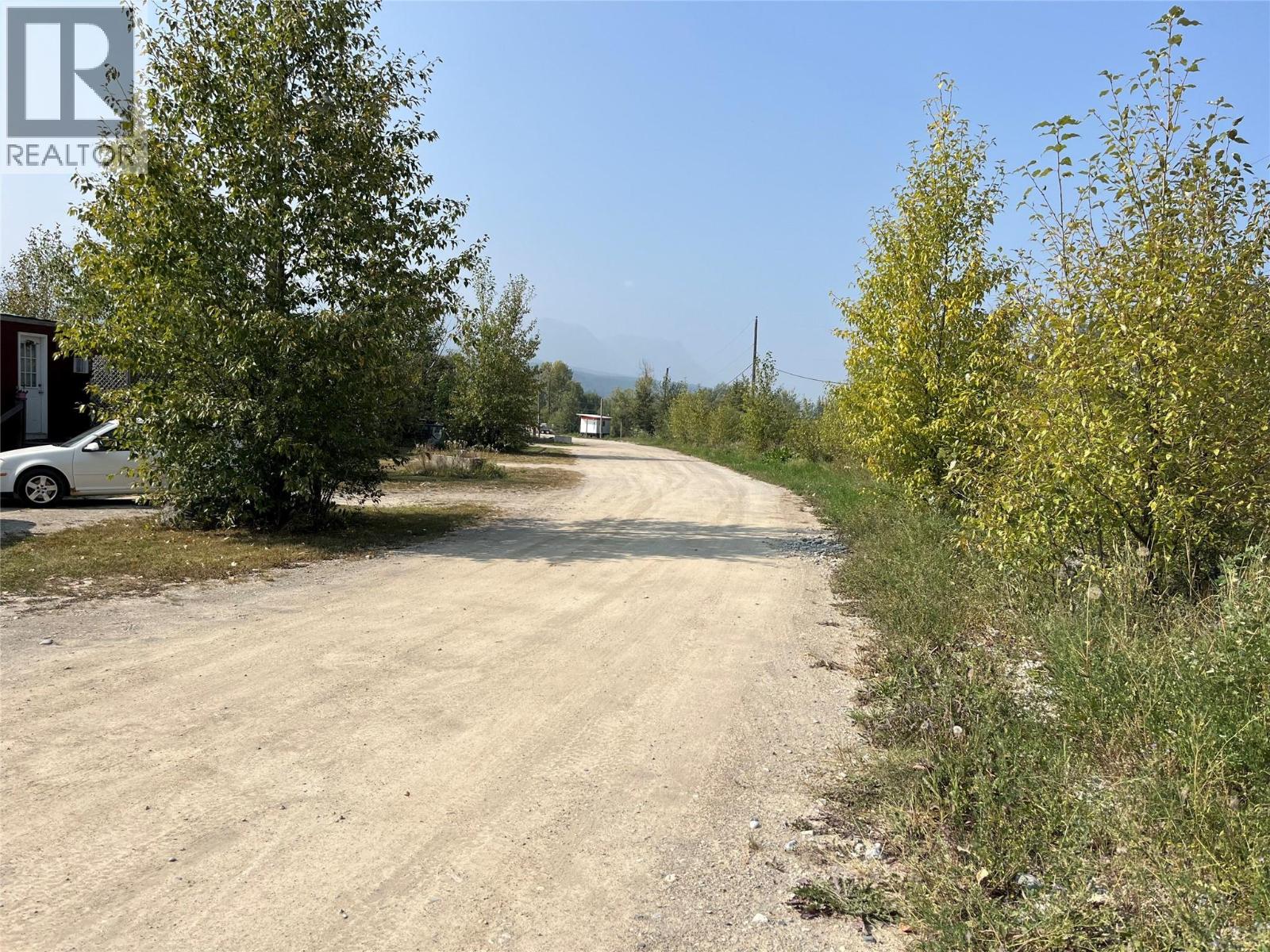 Main driveway to mobile home park.