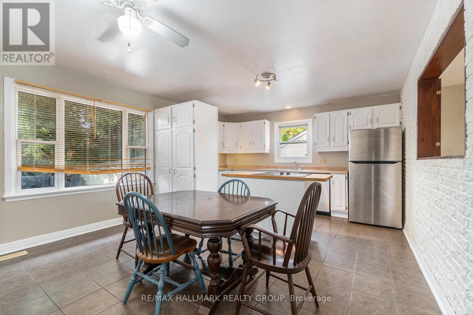 Dining is open to the kitchen