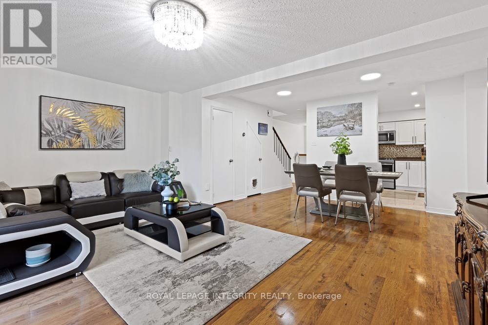 open concept living and dining