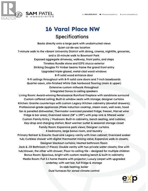 Single Family House for Sale in  Varal Place NW Varsity Calgary 