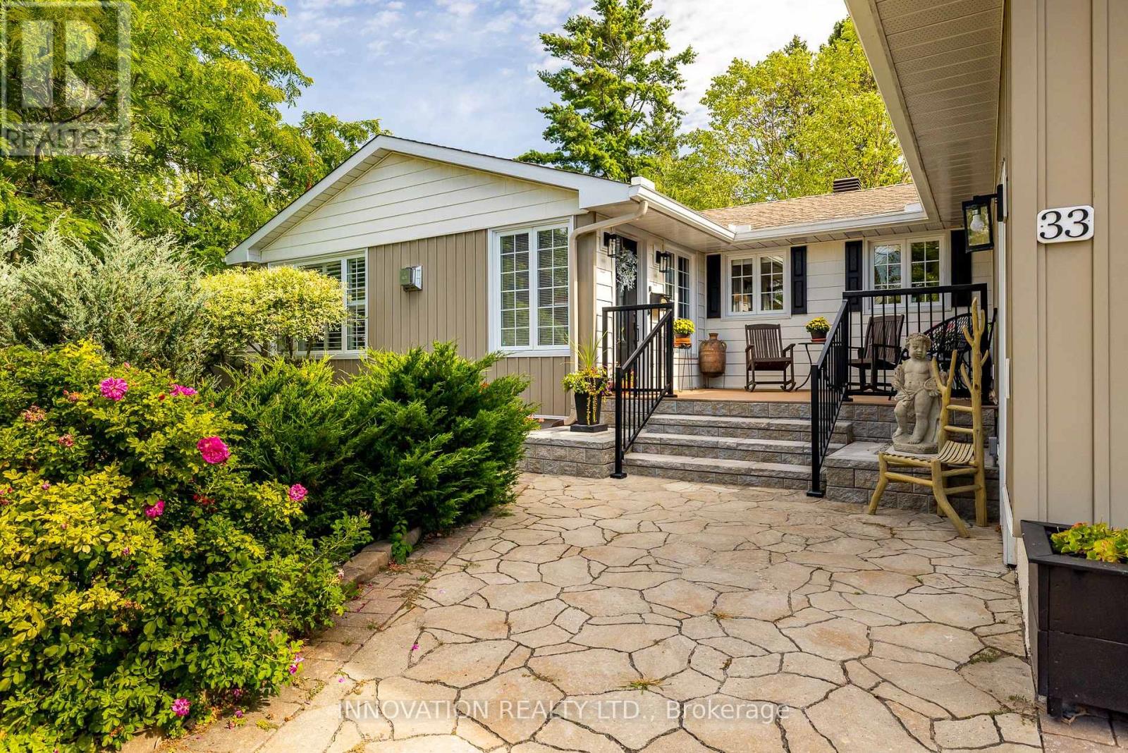 Interlock to stone steps & front entry