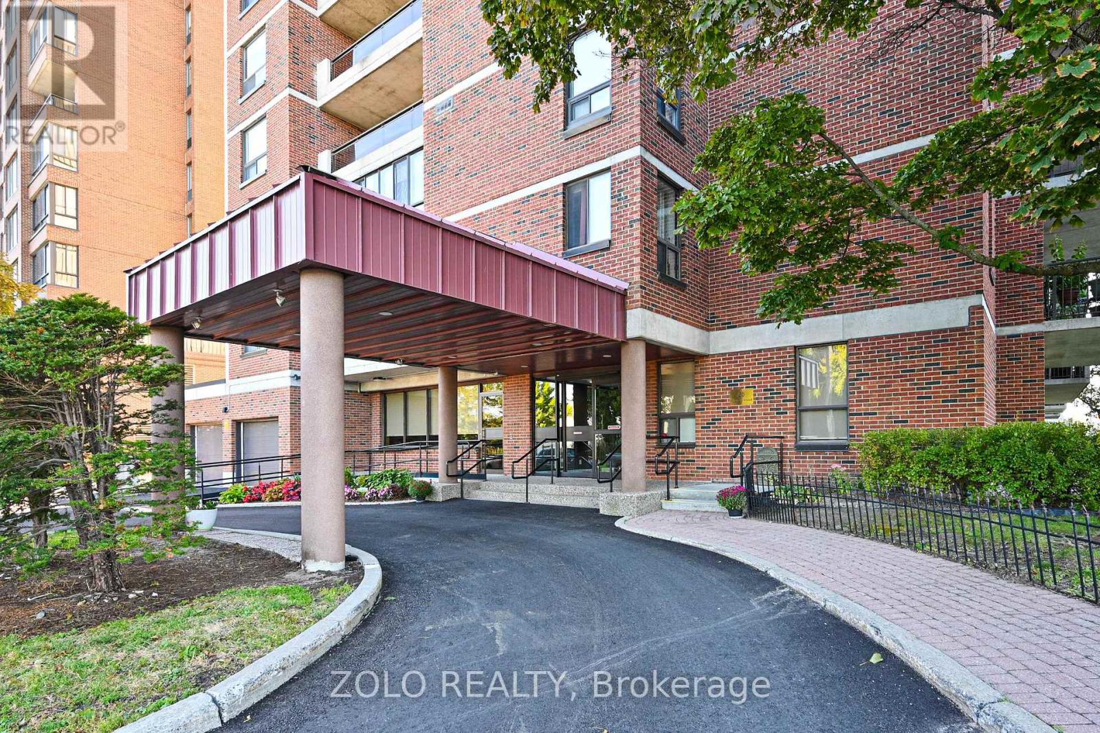 Covered front entrance, drive through for drop off