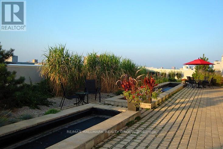 Rooftop reflecting pools.