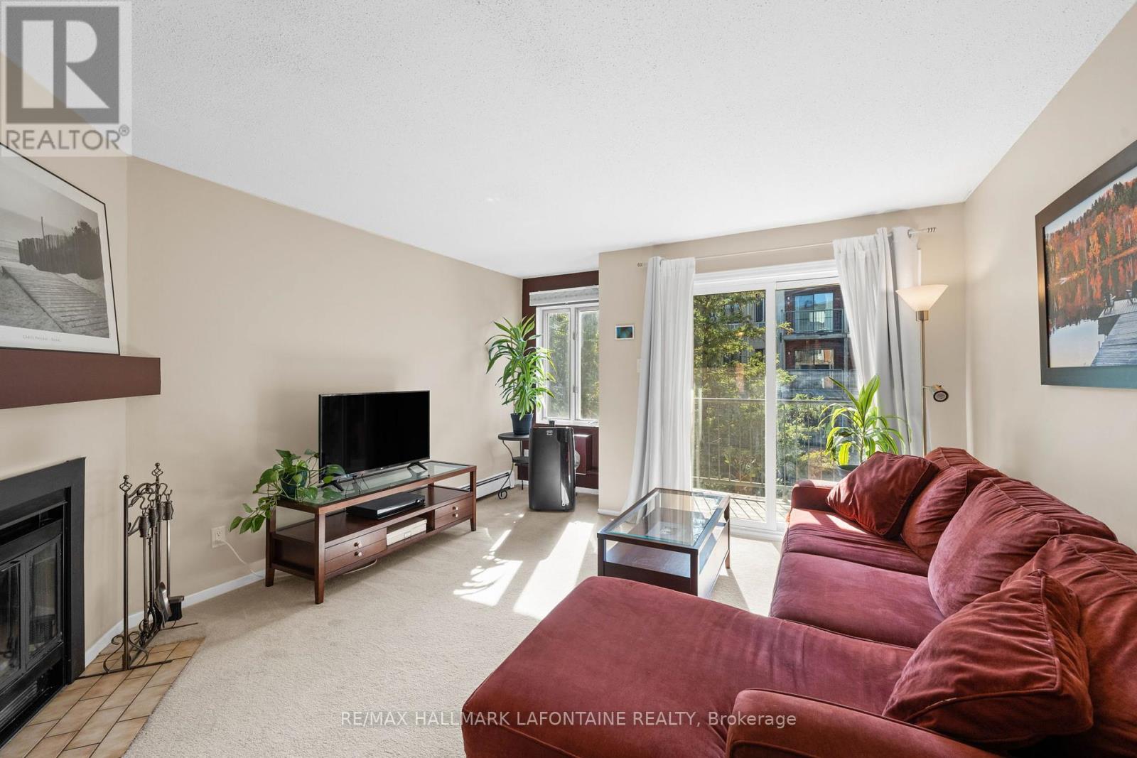 large patio door leads to balcony...