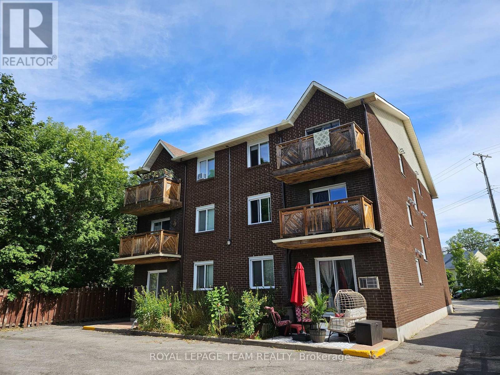 One parking space included. Middle balcony right