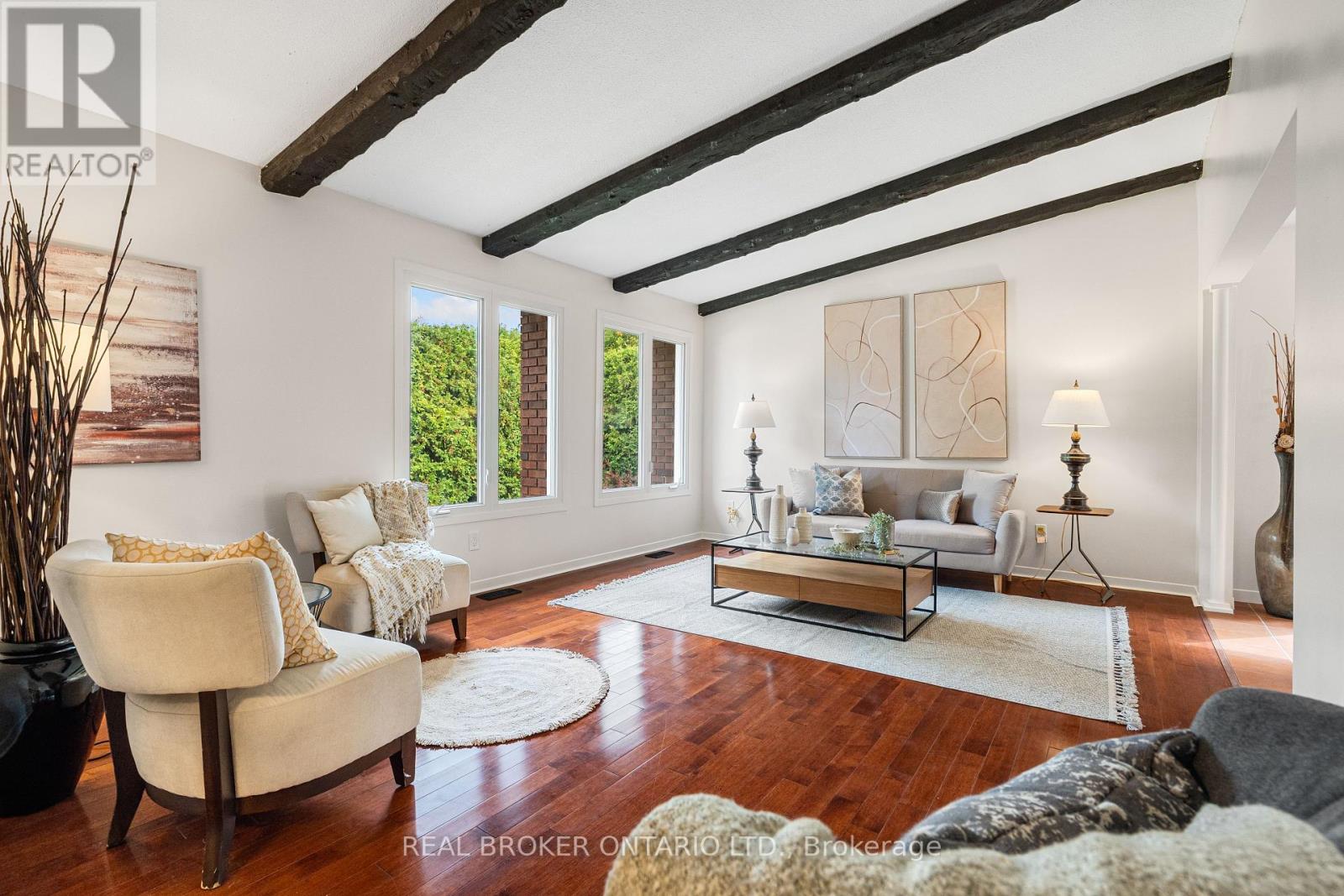 Sloped living room ceiling