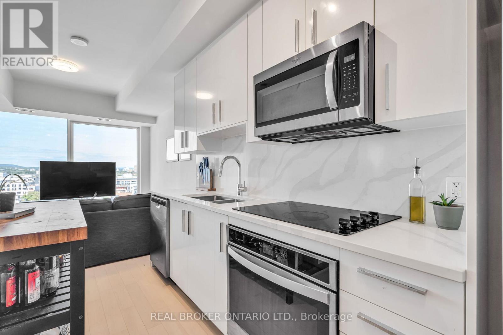 Kitchen with View of the Gatineau Hills