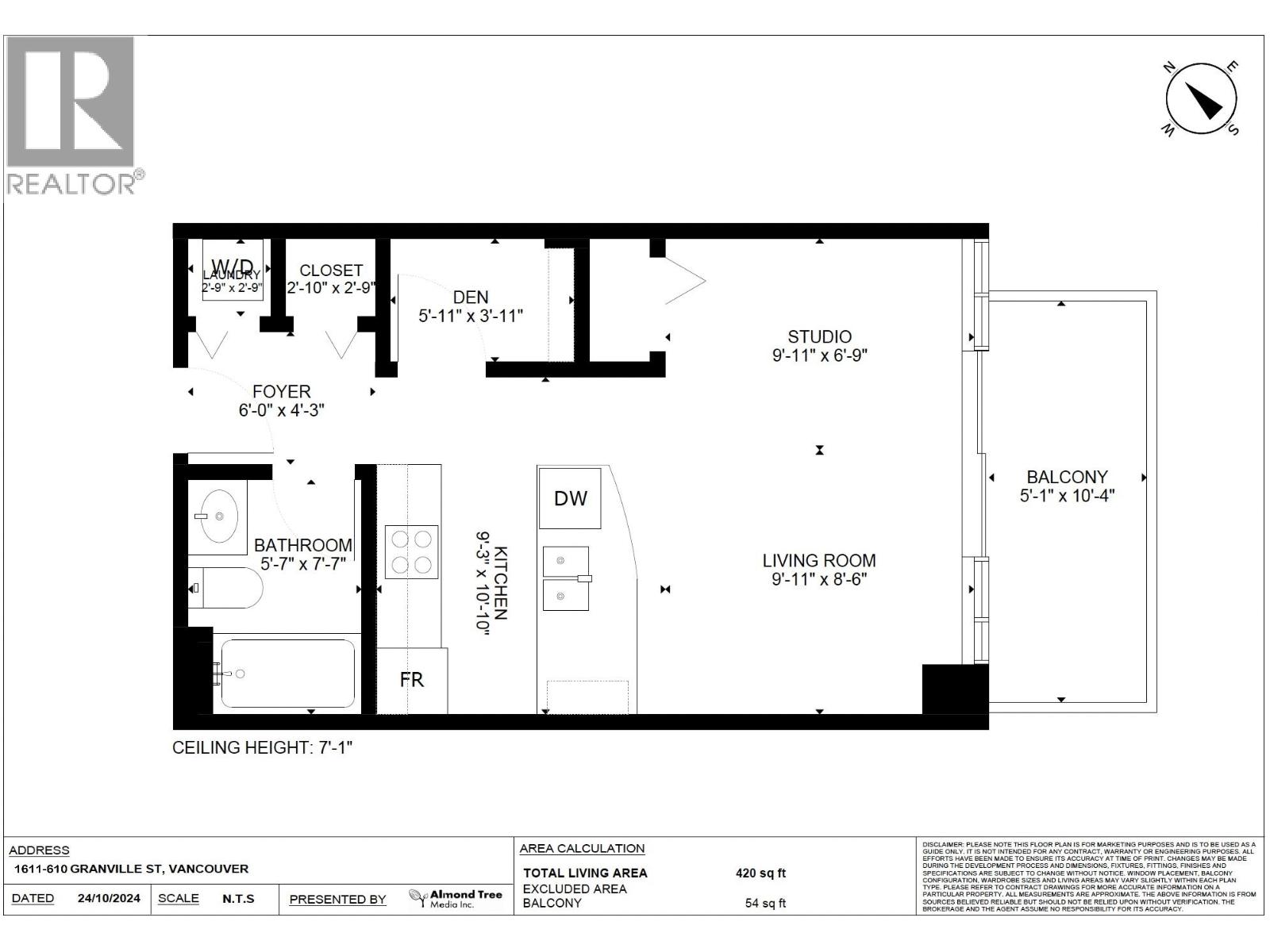 1611 610 GRANVILLE STREET, Vancouver