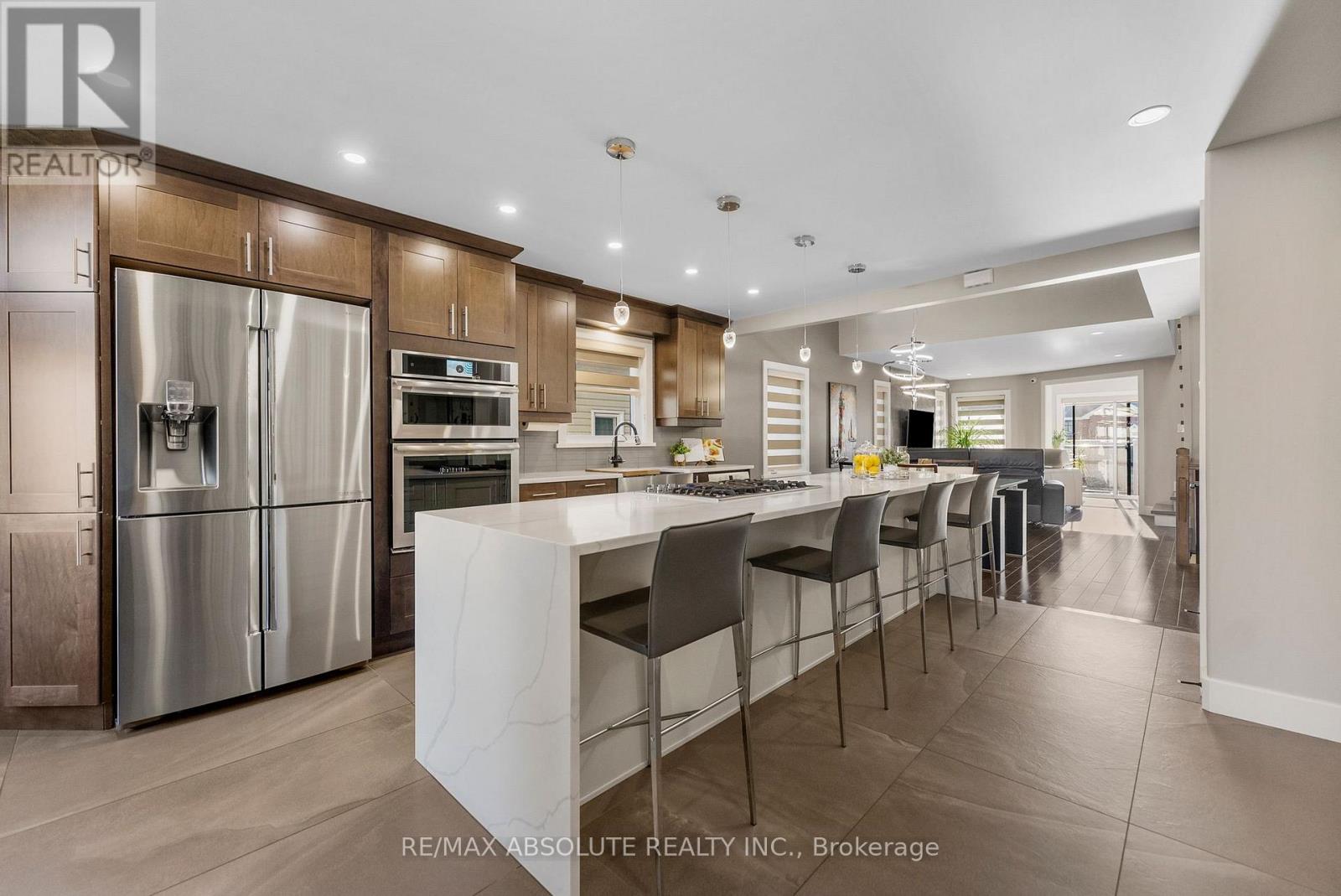 First view of kitchen and high end applicances