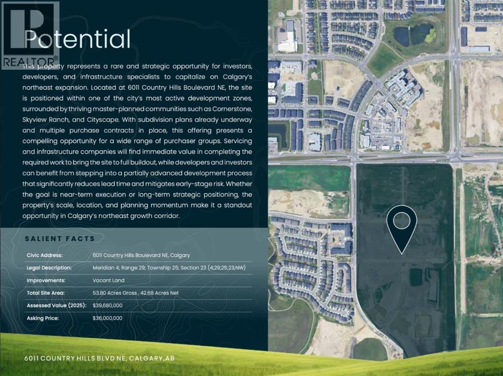 Vacant Land for Sale in  Country Hills Boulevard NE Skyview Ranch Calgary 