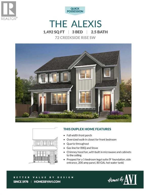 Single Family House for Sale in  Creekside Rise SW Pine Creek Calgary 