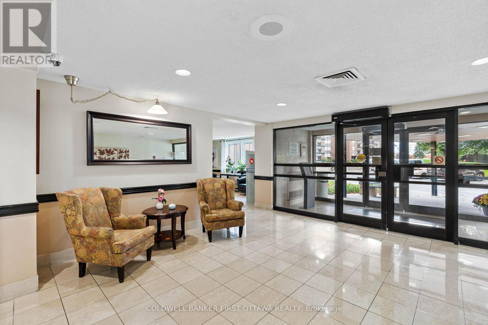 Main lobby controlled entrance.