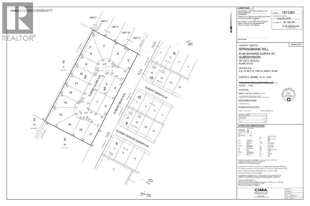 Vacant Land for Sale in  Elmont Close SW Springbank Hill Calgary 