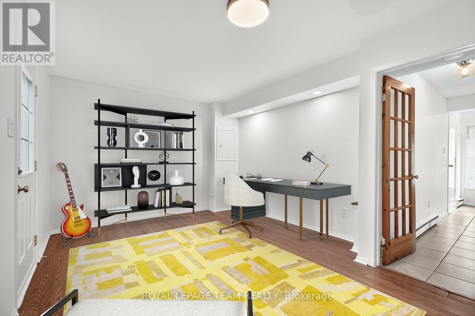 Virtually staged main level den