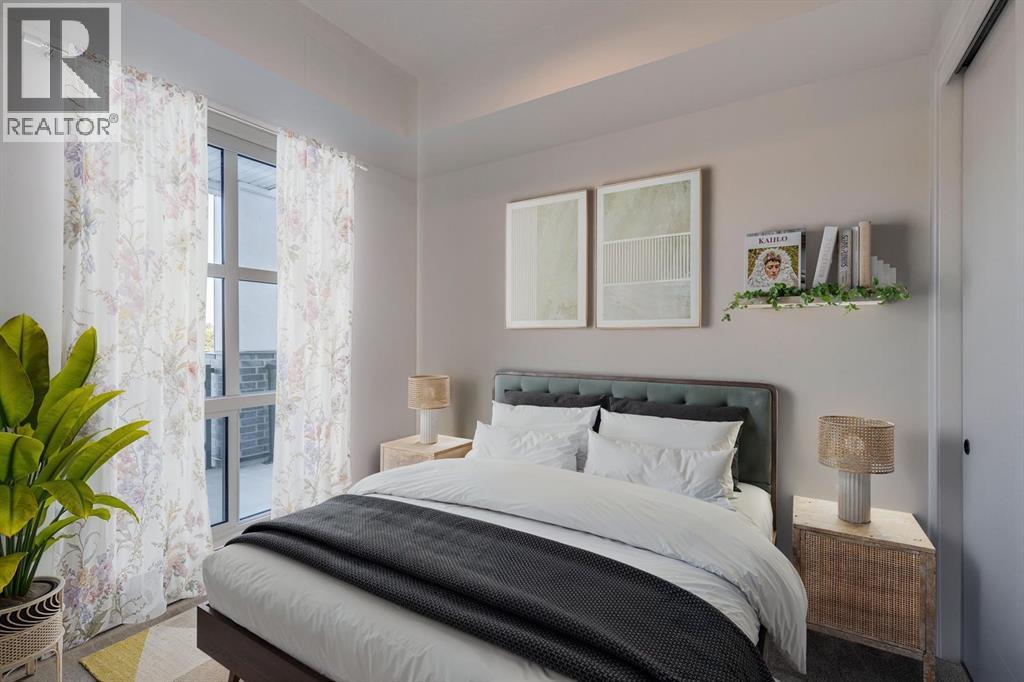 Primary bedroom virtuaally staged