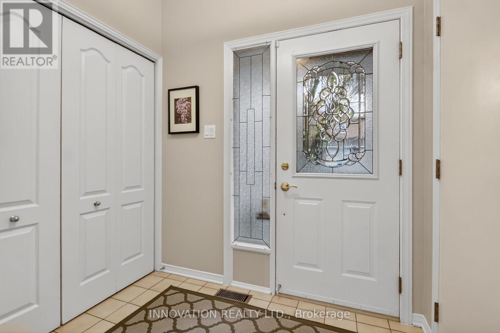 This entrance offers great space, new door, closet