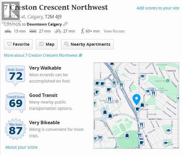 Single Family House Bungalow for Sale in  Creston Crescent NW Banff Trail Calgary 