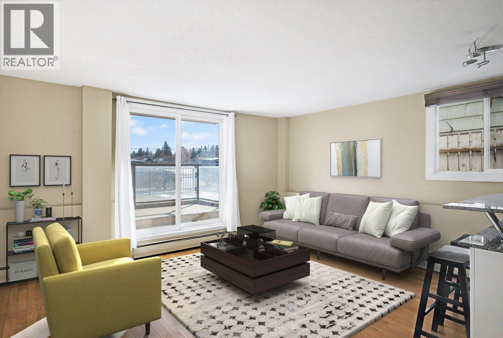 Sunny patio doors to private balcony