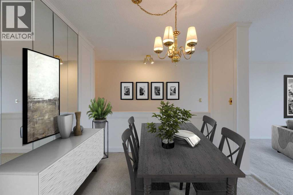 dining area with virtual staging