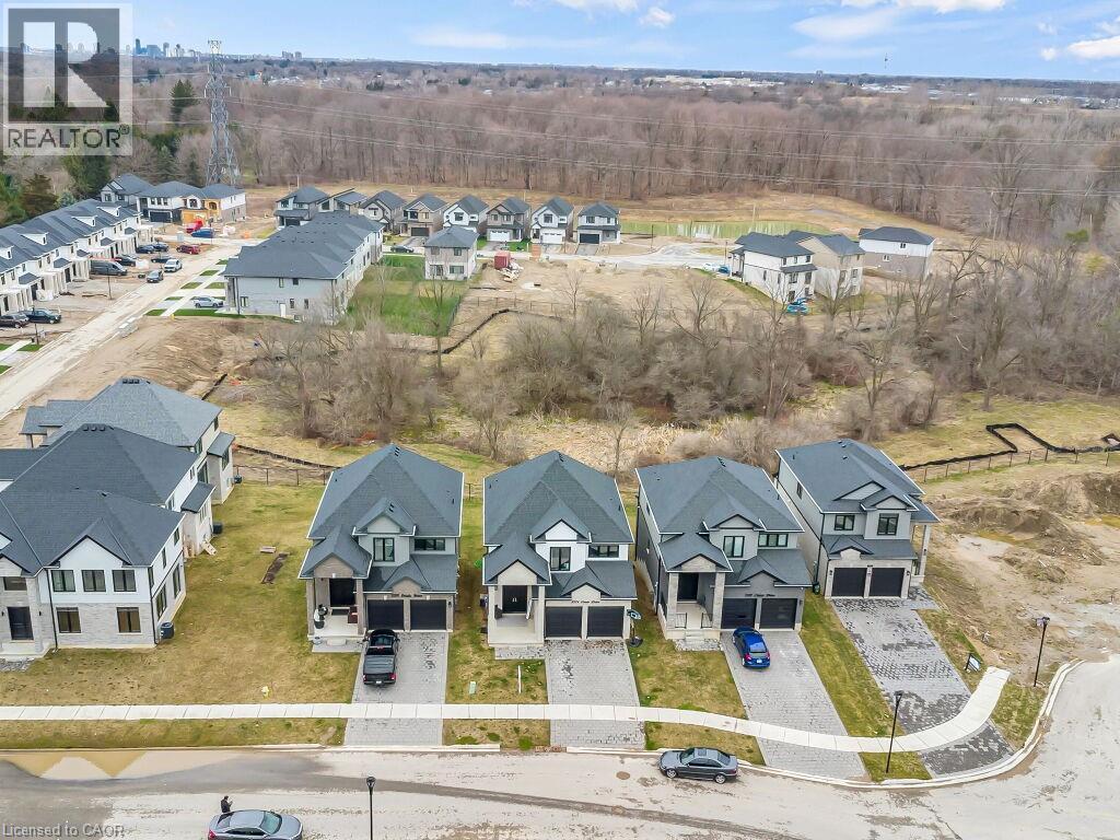 Aerial perspective of suburban area