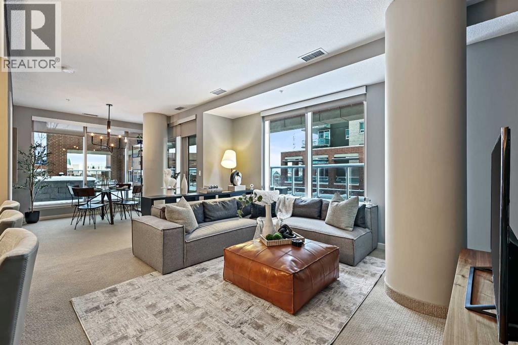 Open concept kitchen/living/dining area