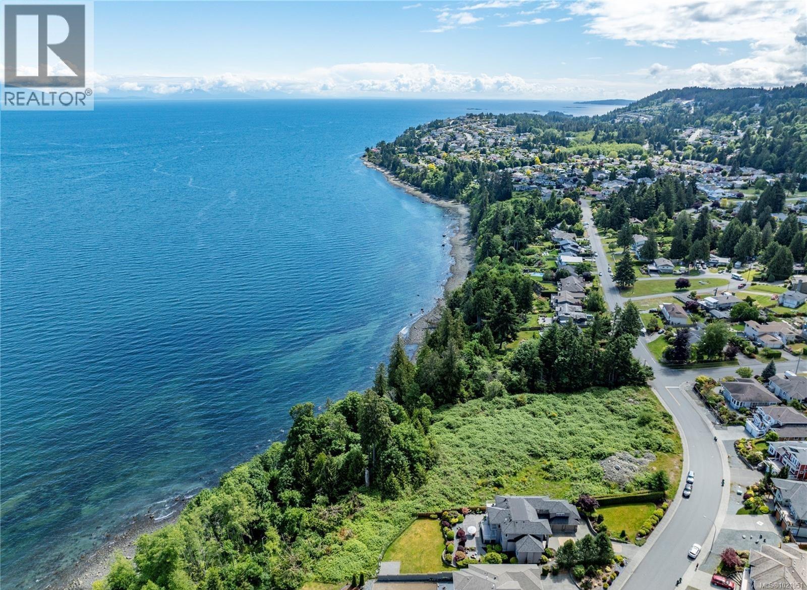 Bird's eye view of a nearby body of water