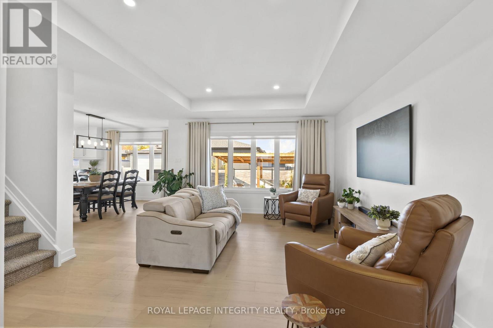 Bright main level with stunning new oak hardwood