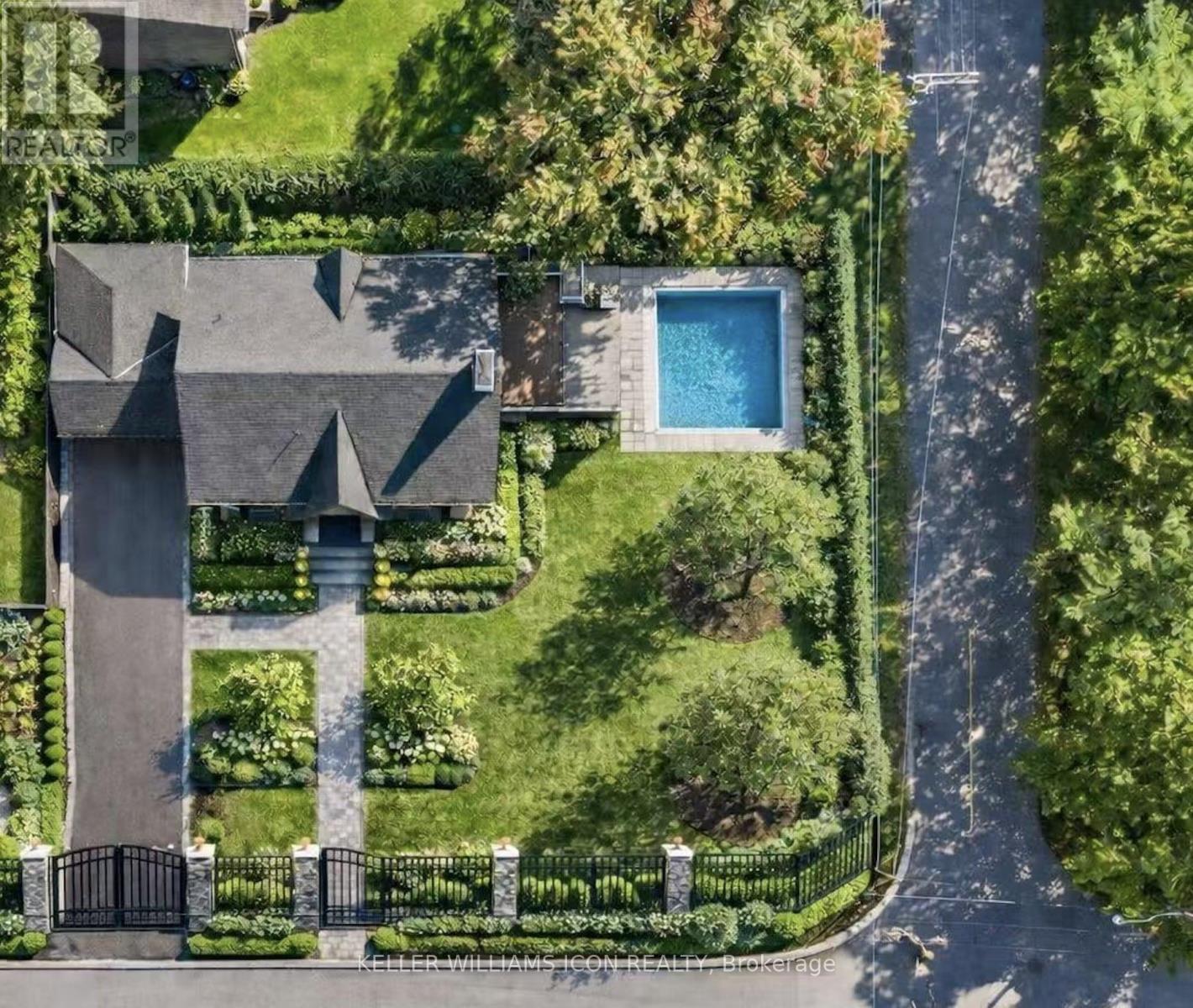 Virtually staged concept with pool.
