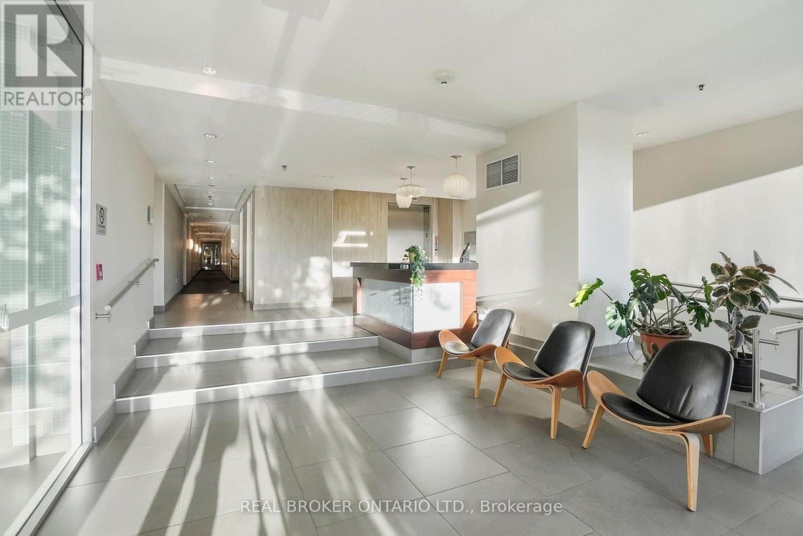 Welcoming lobby with secured entry and concierge