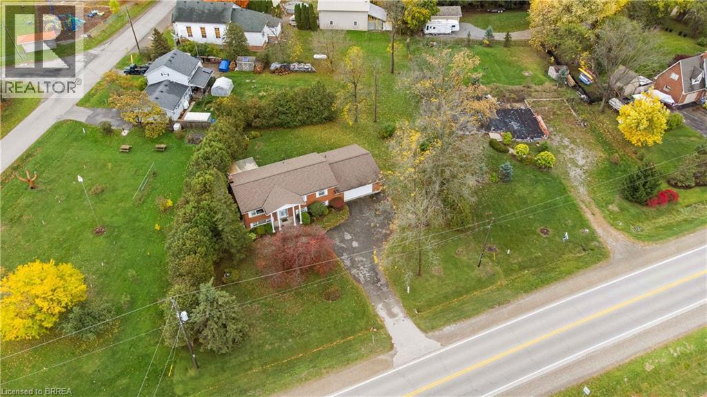 Aerial view of residential area
