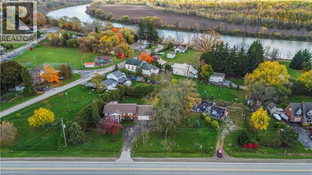 Drone / aerial view of a nearby body of water