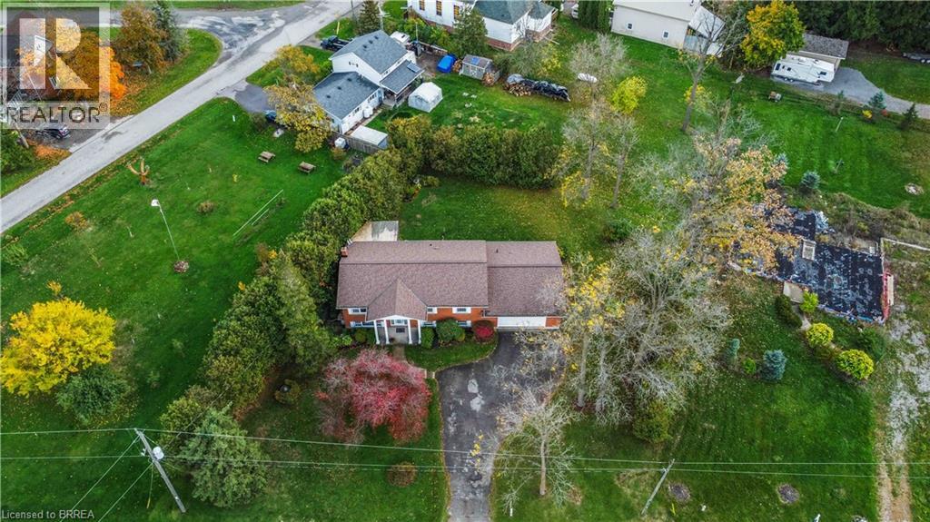 Aerial perspective of suburban area