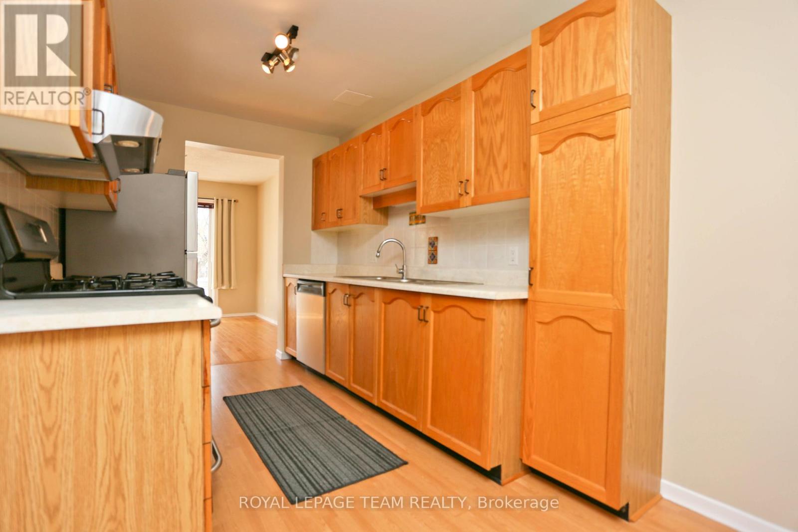 Kitchen with plenty of counter and storage space.