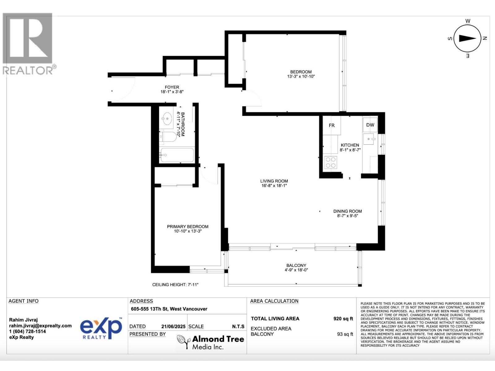 Unit 605 · 2 bd