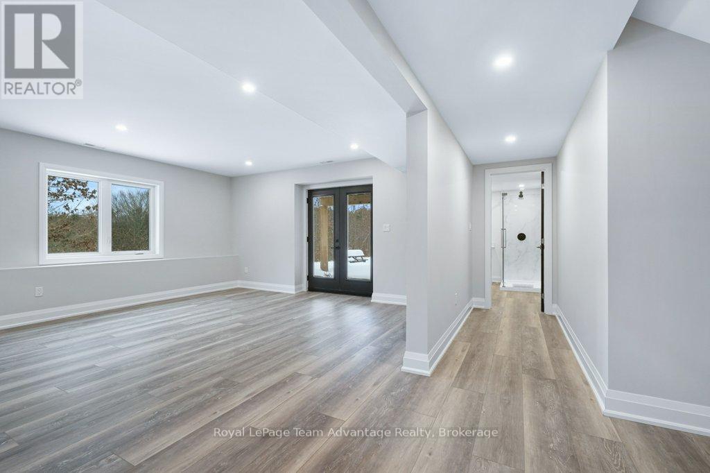 Rec Room and Hallway to Bathroom