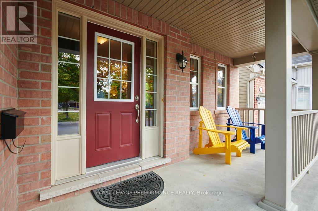 View the open park from your spacious porch