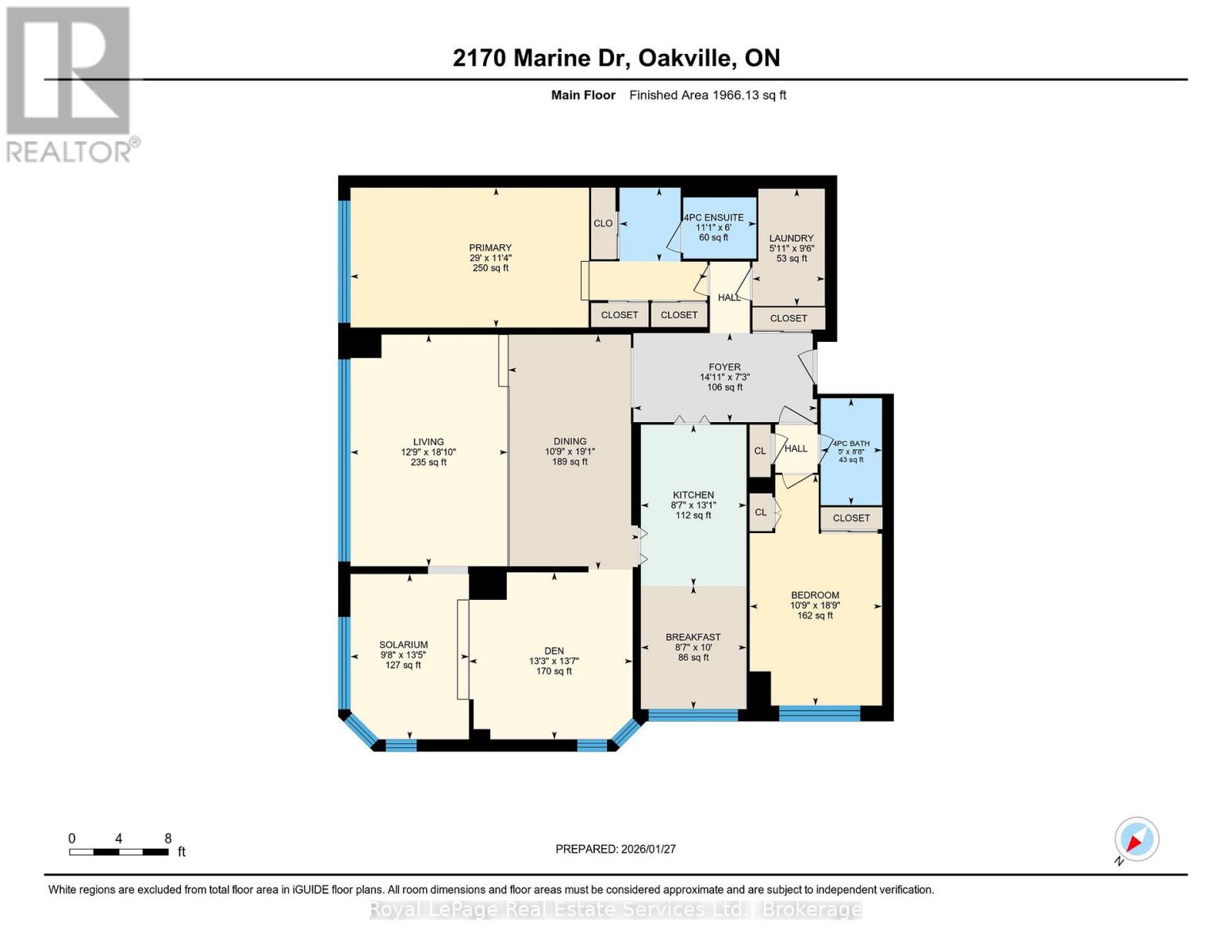 701 – 2170 MARINE DRIVE,Oakville (BR Bronte),,